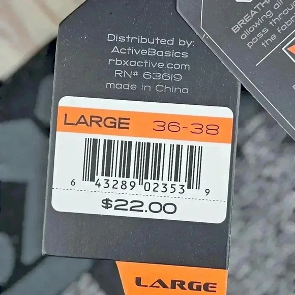 RBX Boxer Briefs  Heathered Black 6" inseam NWT Large - Picture 5 of 7